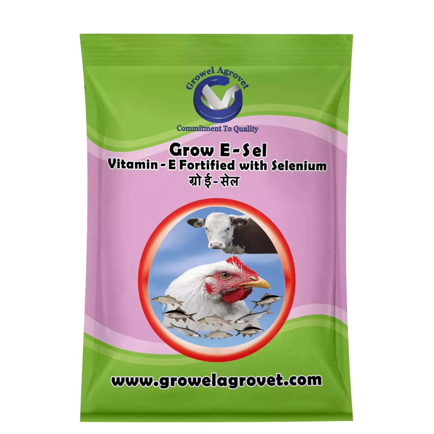 Grow E-Sel - Vitamin - E with Selenium, Biotin, and Vitamin - C for Pig and Swine