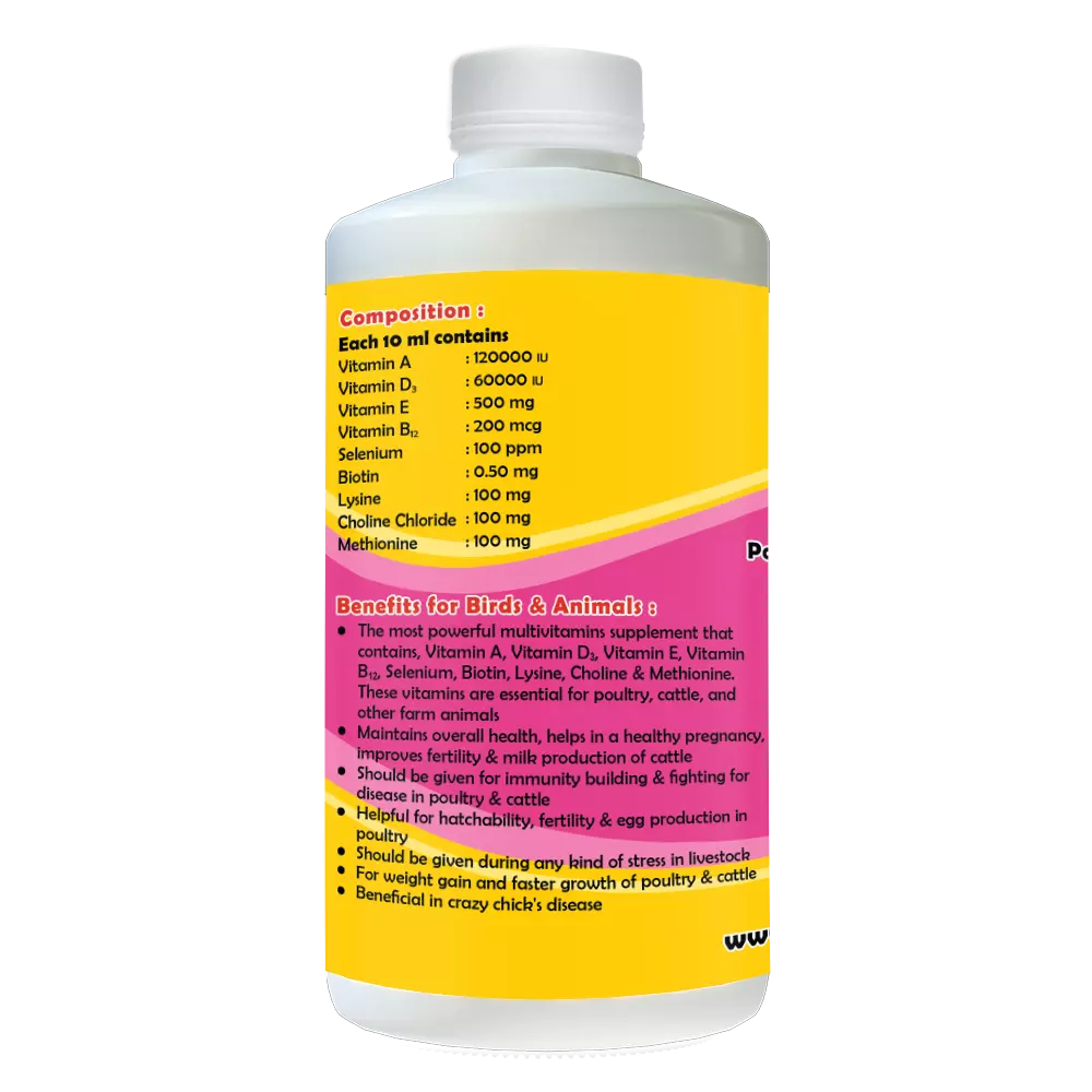 Growvit Power - A Powerful Multivitamins (Vitamin AD3E) for Pet Birds - Image 3