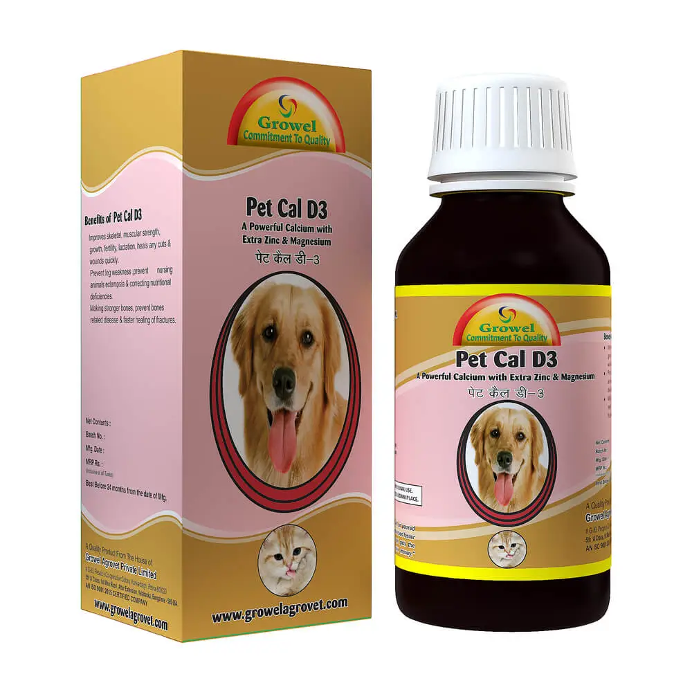 Pet Cal D3 - A Powerful Calcium for Dogs and Cats with Zinc and Magnesium