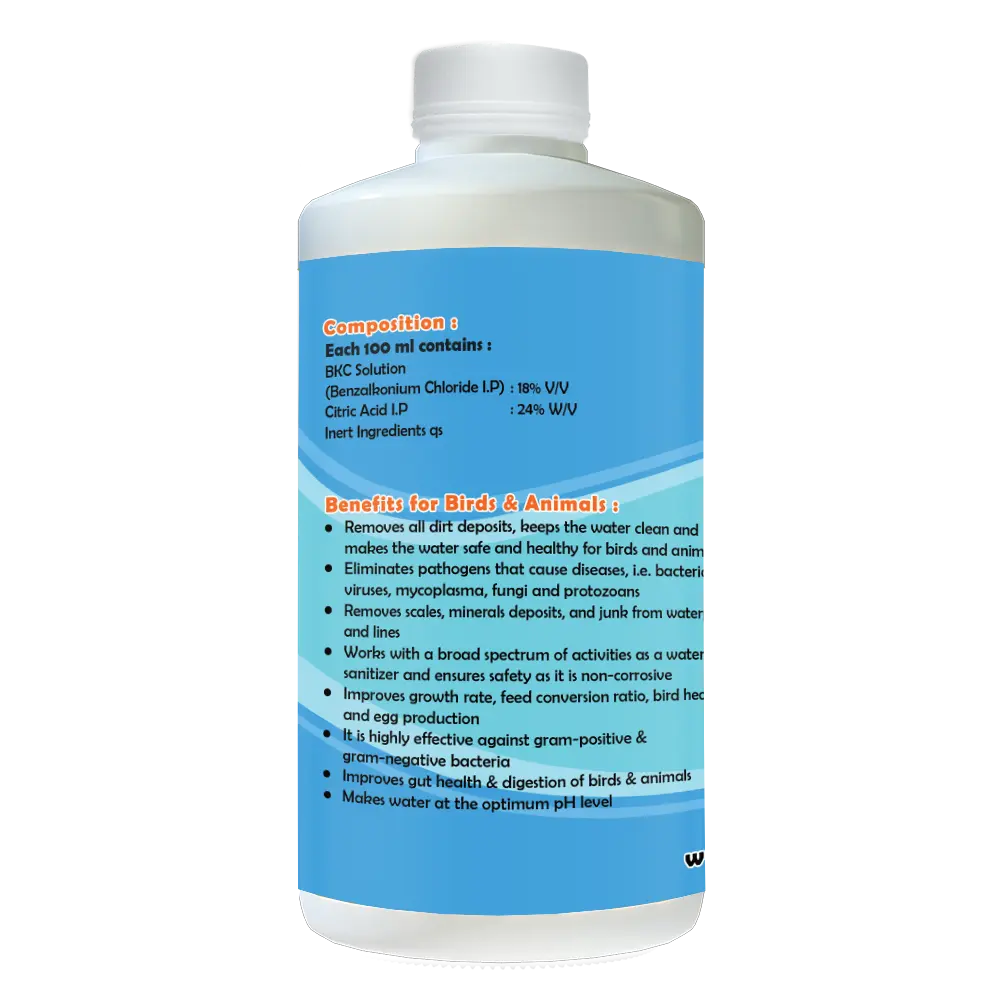 Aquacure - Powerful & Highly Effective Water Sanitizer & Acidifier for Pet Birds - Image 3